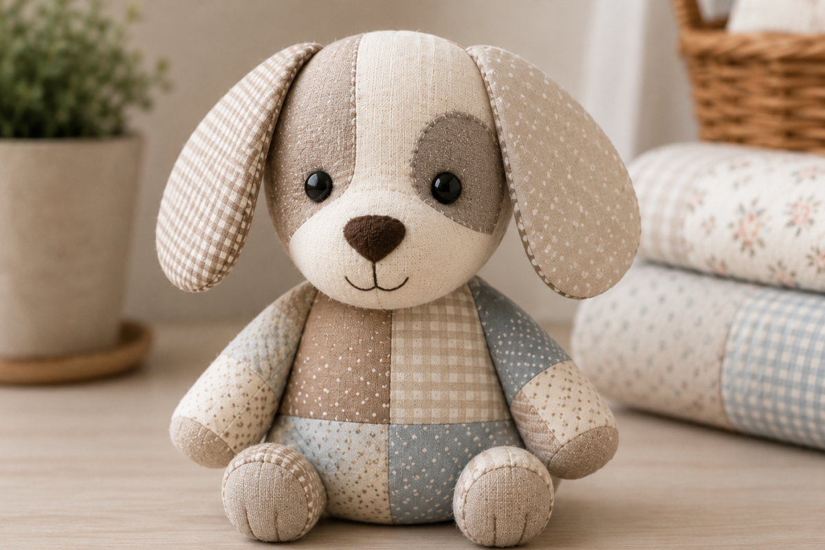 How to Make a Patchwork Puppy for Beginners: Complete Step-by-Step Tutorial With Measurements and Details