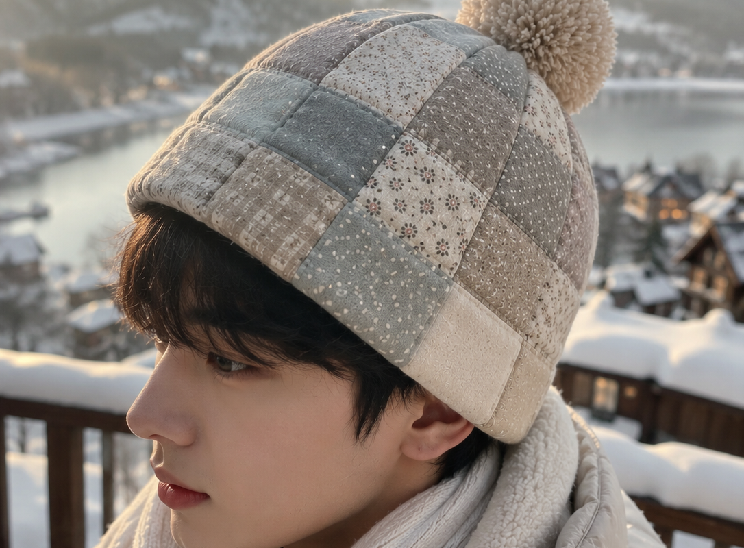 Patchwork Winter Hat for Beginners: Complete Step-by-Step Guide With Measurements